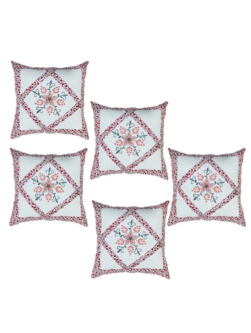 geometric multi color sofa home décor cushion cover set of 5,16x16 inch - 19970021 - Standard Image - 0