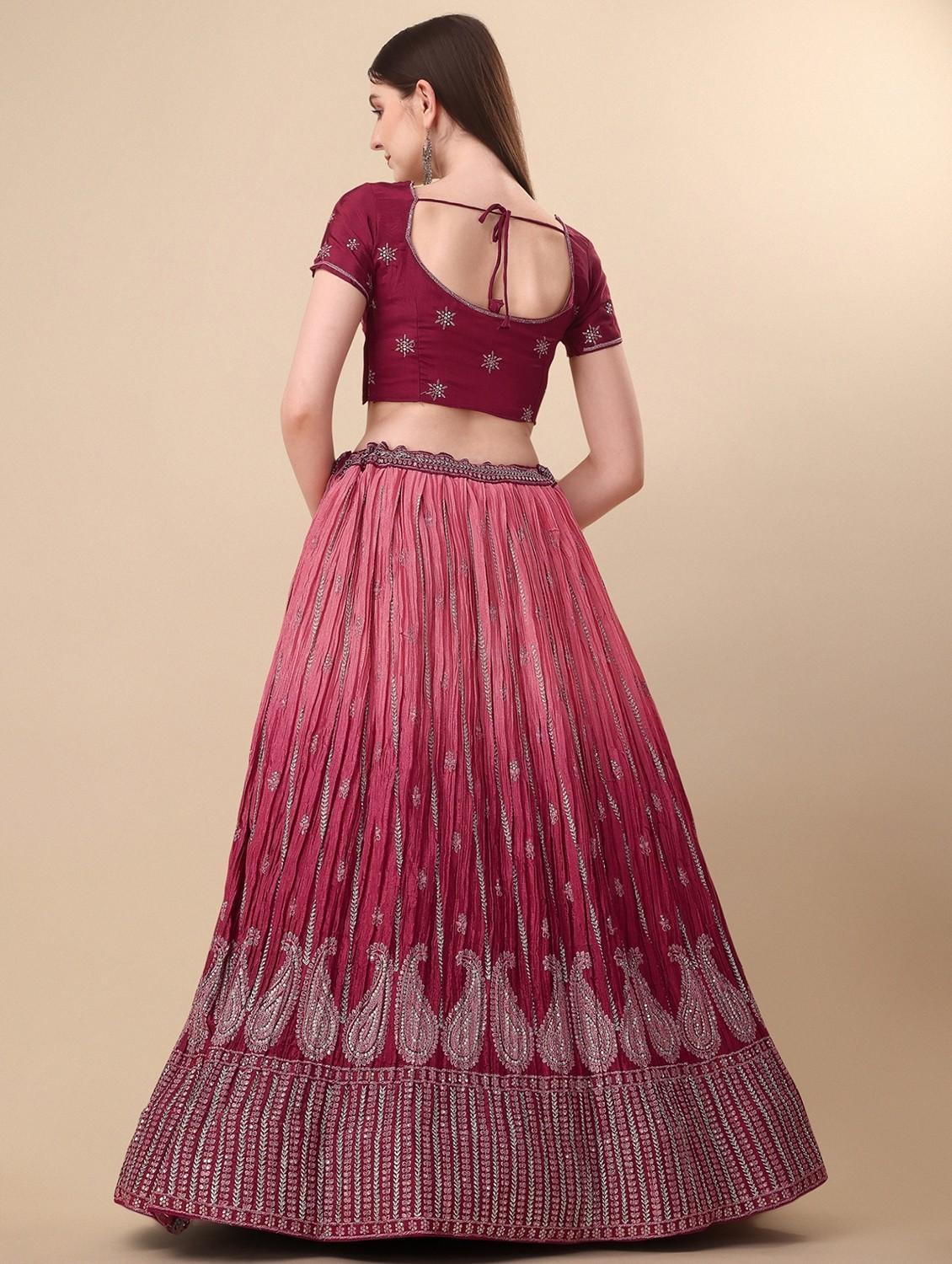 embroidered lehenga choli with dupatta set - 19970341 - Standard Image - 2