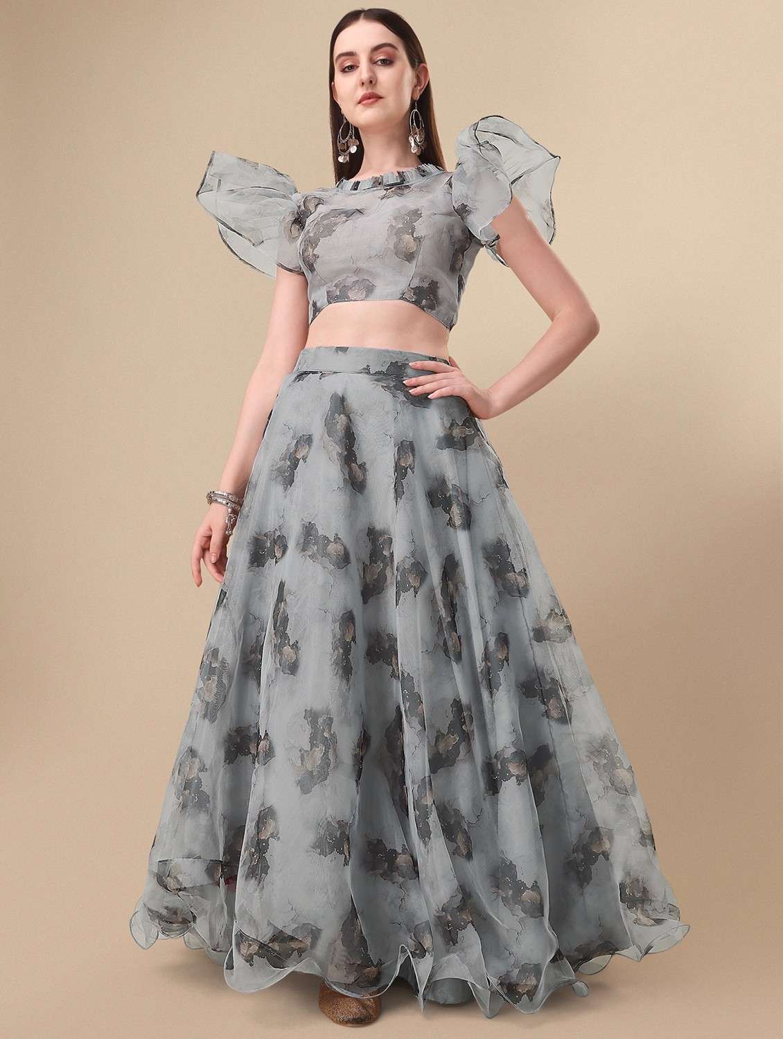 printed lehenga choli with dupatta set - 19970350 -  Standard Image - 2