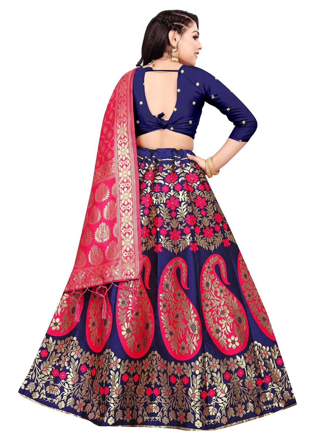 banarasi lehenga choli with dupatta set - 19970366 -  Standard Image - 2