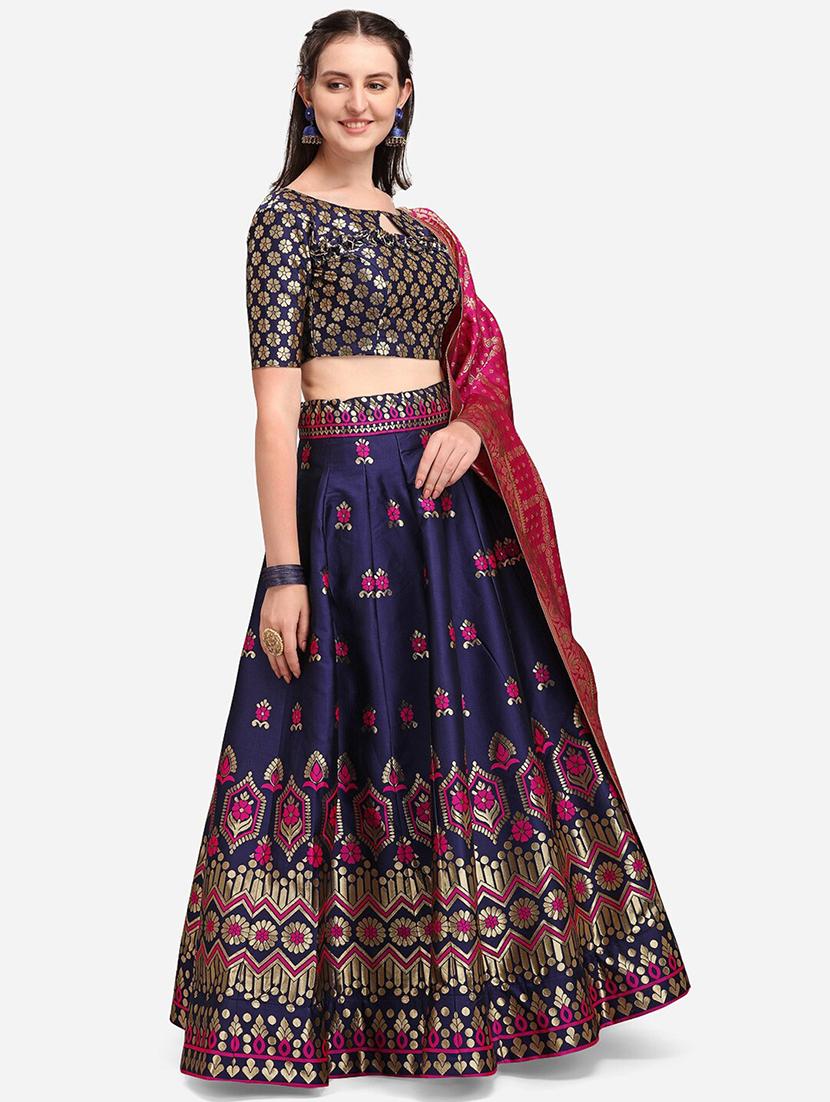 banarasi lehenga choli with dupatta set - 19970373 - Standard Image - 2