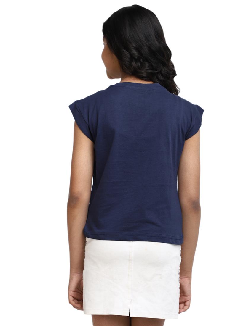 girls cotton regular tee - 19970447 - Standard Image - 2