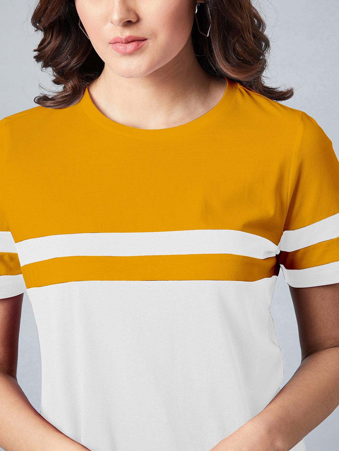 unisex color block cotton t-shirt - 19971363 - Standard Image - 2