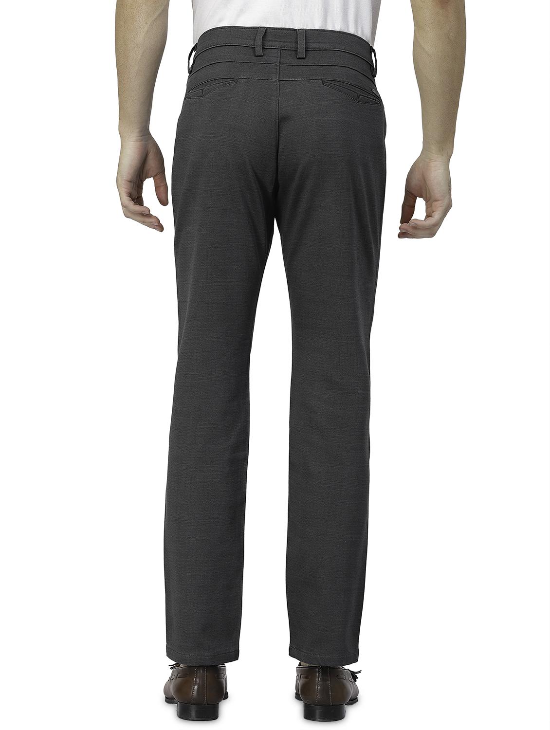 grey cotton flat front trouser - 19971589 - Standard Image - 2