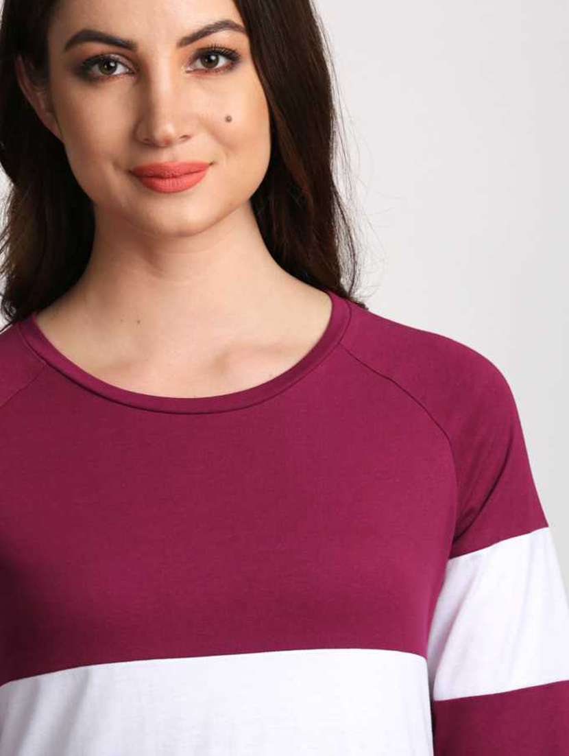 unisex color block cotton t-shirt - 19971597 -  Standard Image - 2