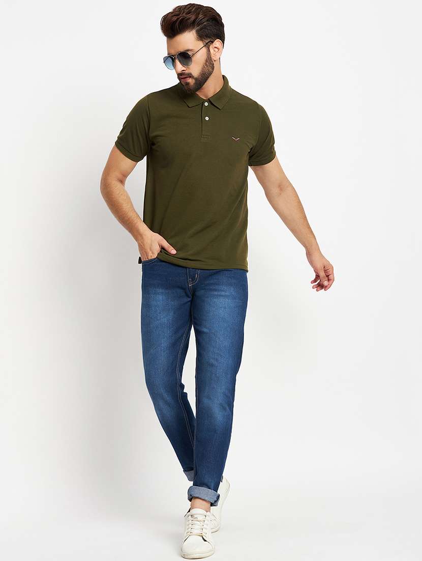 men's solid cotton polo t-shirt - 19972052 -  Standard Image - 2