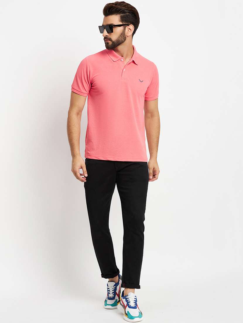 men's solid cotton polo t-shirt - 19972054 -  Standard Image - 2