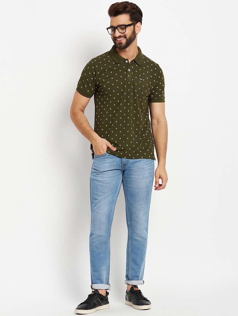 men's printed cotton polo t-shirt - 19972065 -  Standard Image - 2