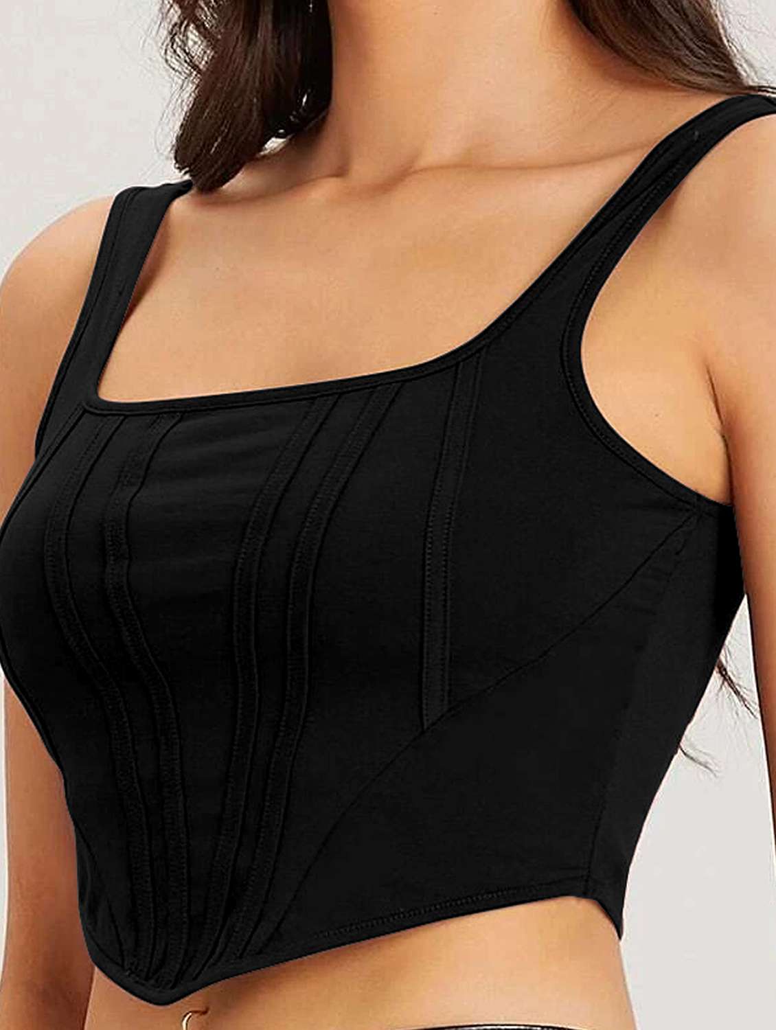 women's crop square neck top - 19974566 -  Standard Image - 2