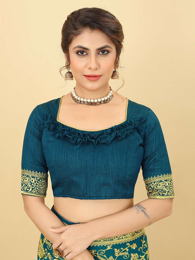 floral embroidered saree with blouse - 19975554 - Standard Image - 2