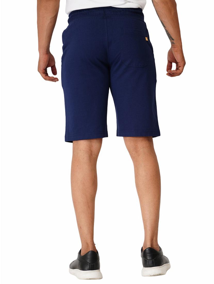 navy blue solid cargo shorts - 19976656 - Standard Image - 2