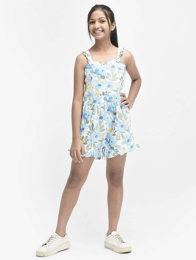 white floral printed jumpsuit 