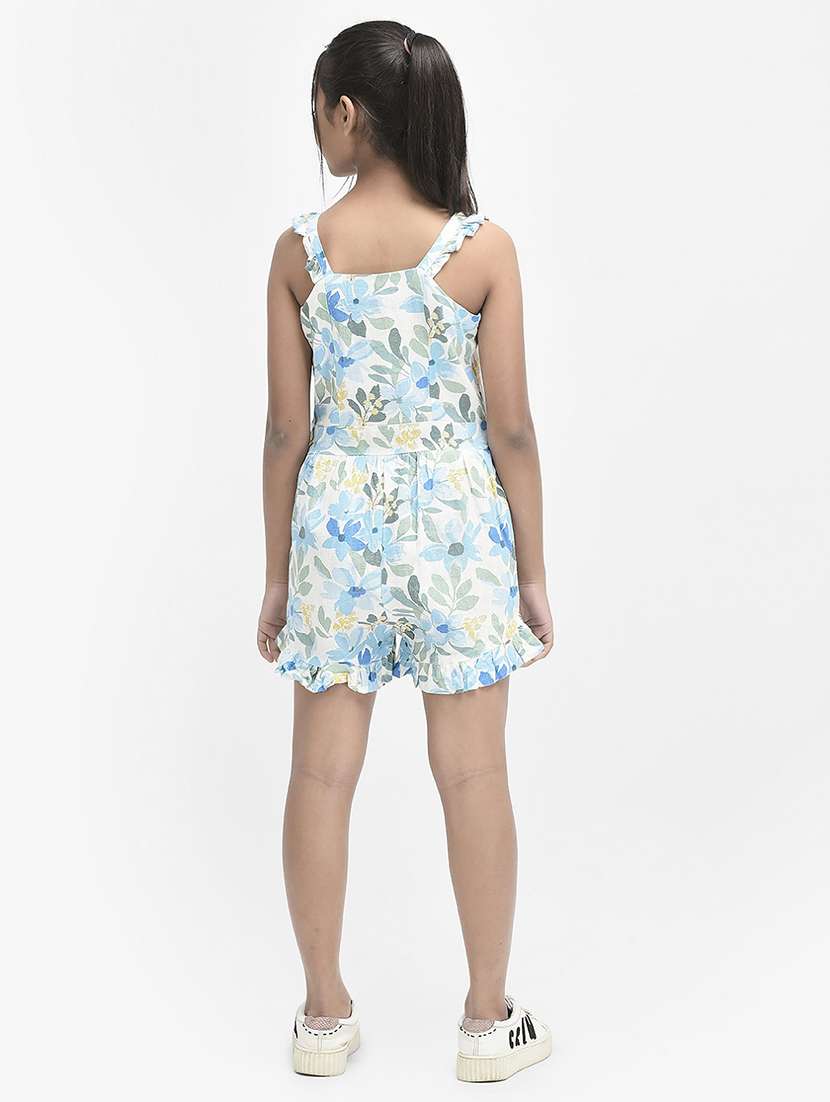 white floral printed jumpsuit  - 19976706 -  Standard Image - 2