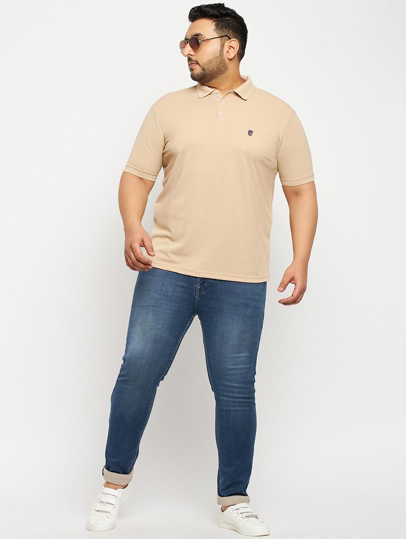 men's solid cotton polo t-shirt - 19977022 - Standard Image - 2