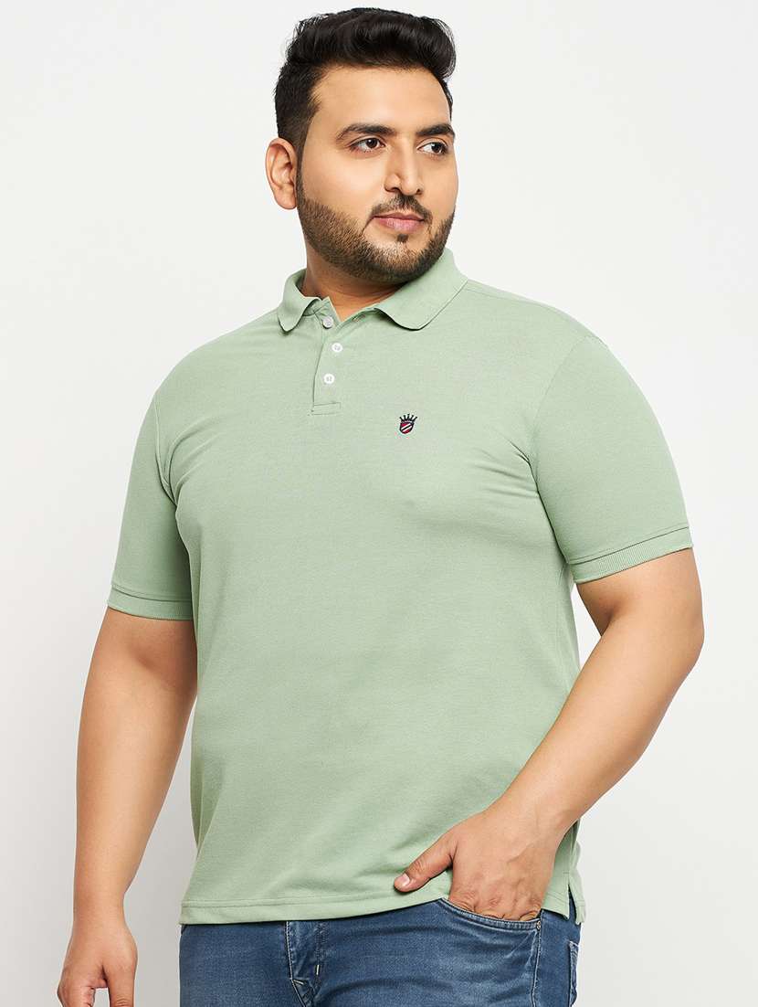 men's solid cotton polo t-shirt