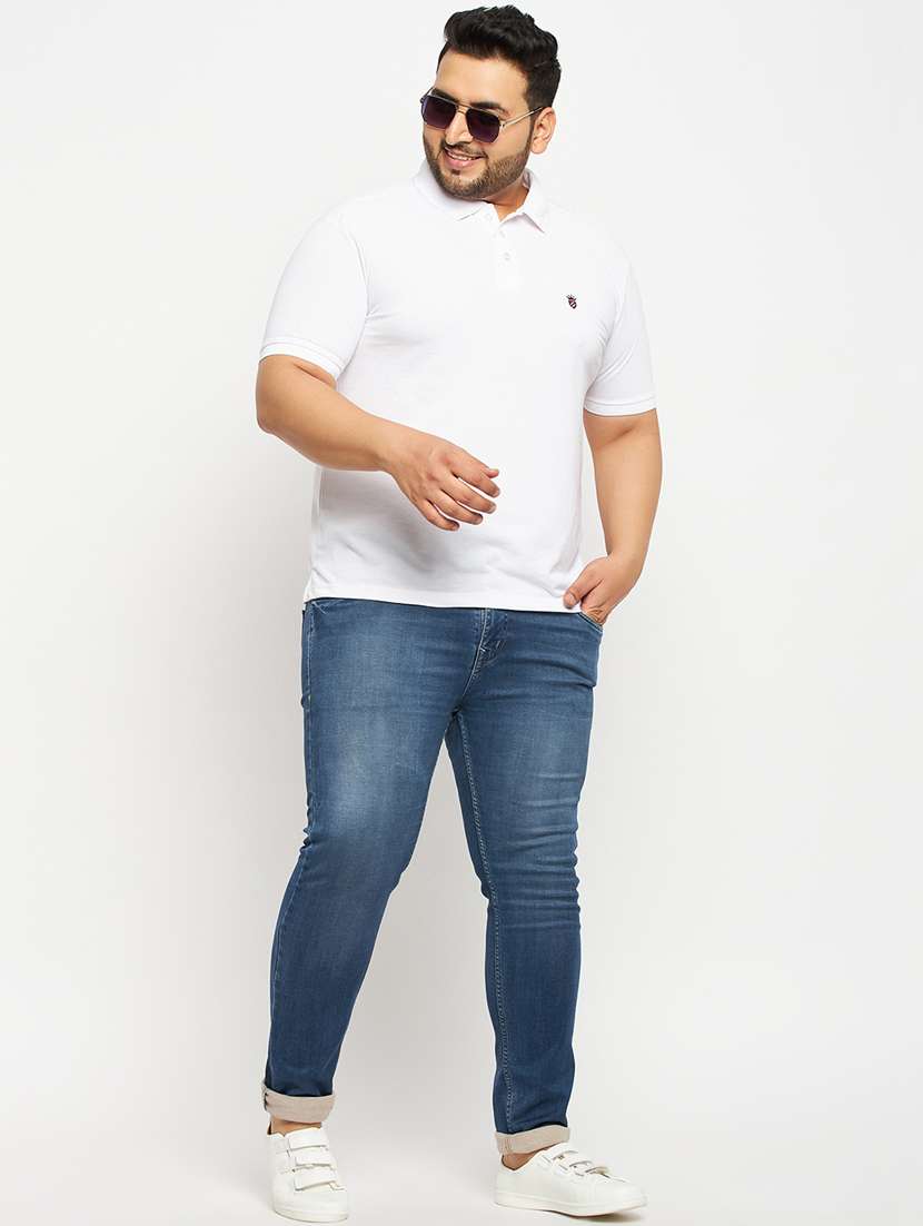 men's solid cotton polo t-shirt - 19977027 - Standard Image - 2