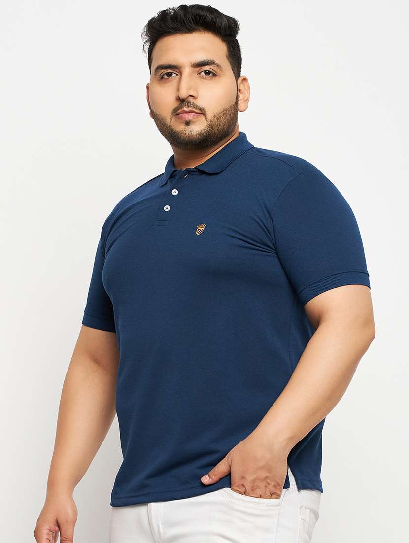 men's solid cotton polo t-shirt