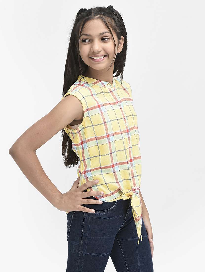 girls mandarin collar top - 19977156 -  Standard Image - 2