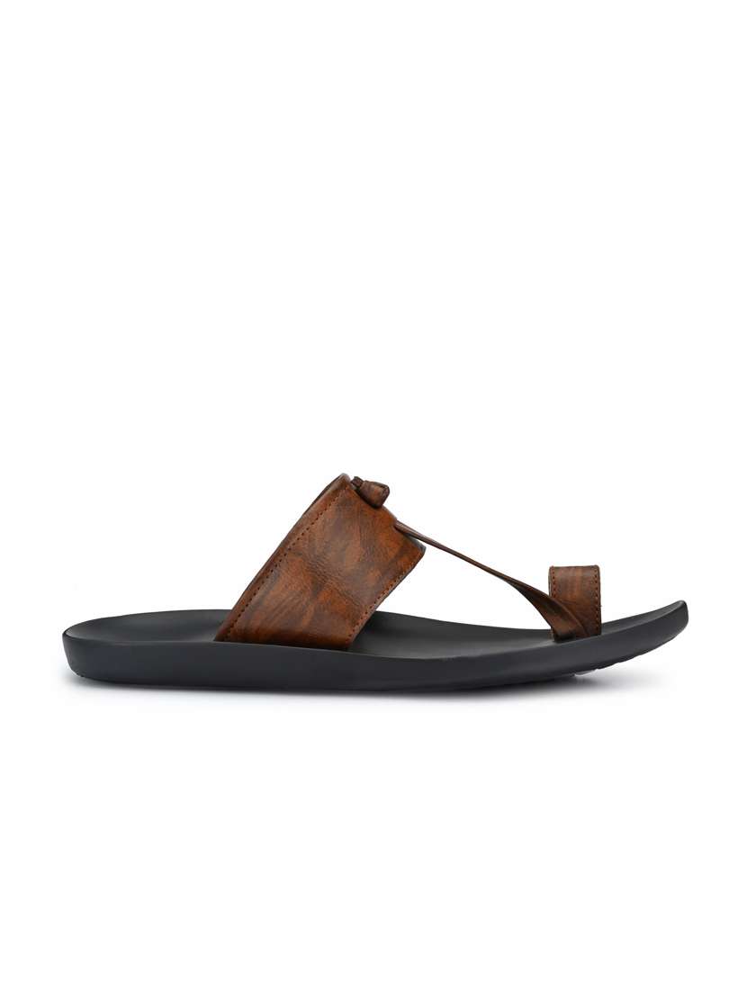 brown synthetic & mesh slip on slippers - 19977190 - Standard Image - 2