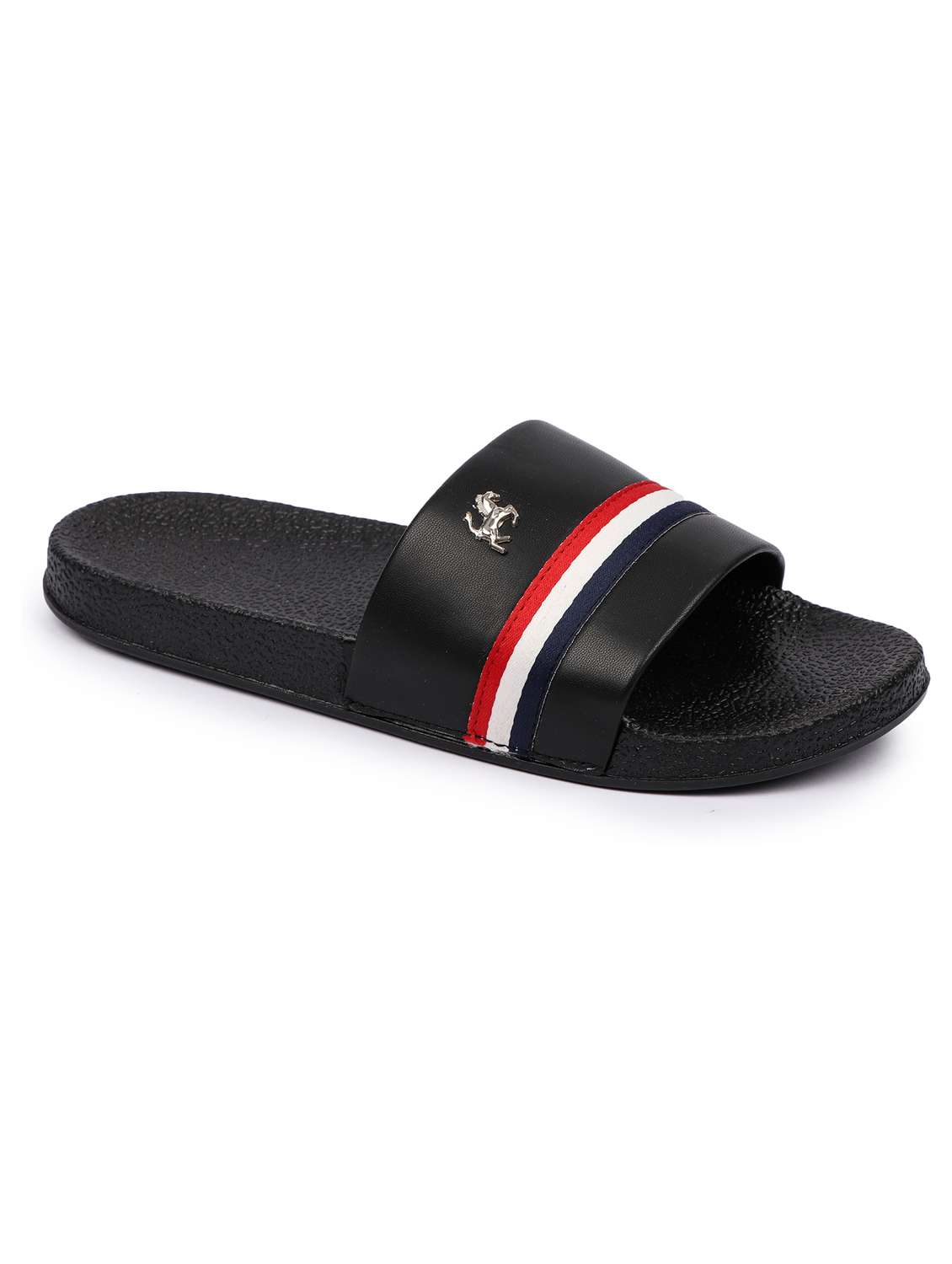 black resin slip on flip flops