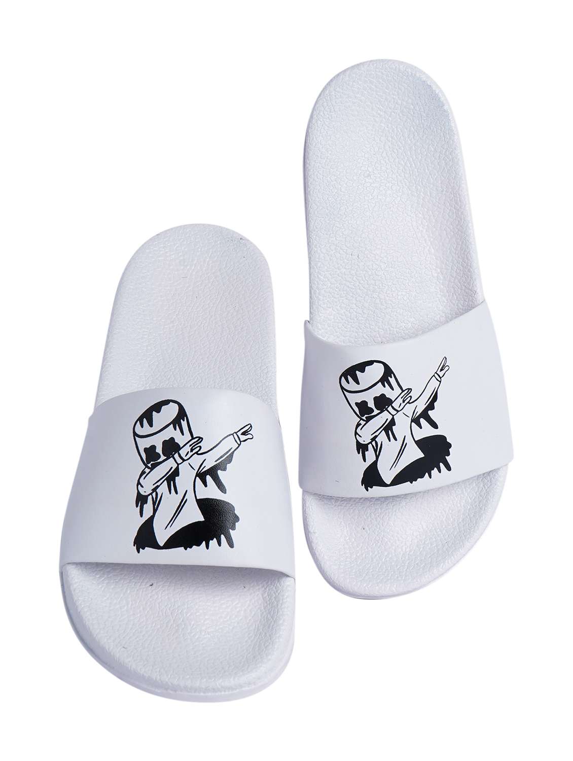 white resin slip on flip flops - 19977817 -  Standard Image - 2