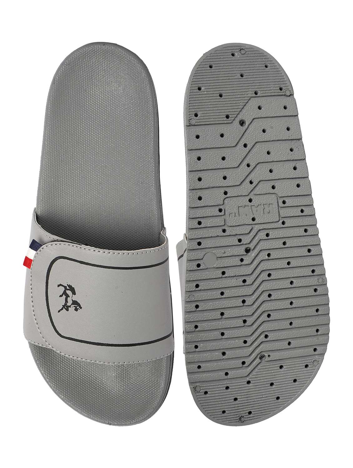 Buy online Grey Synthetic Slip On Flip Flops from Slippers, Flip