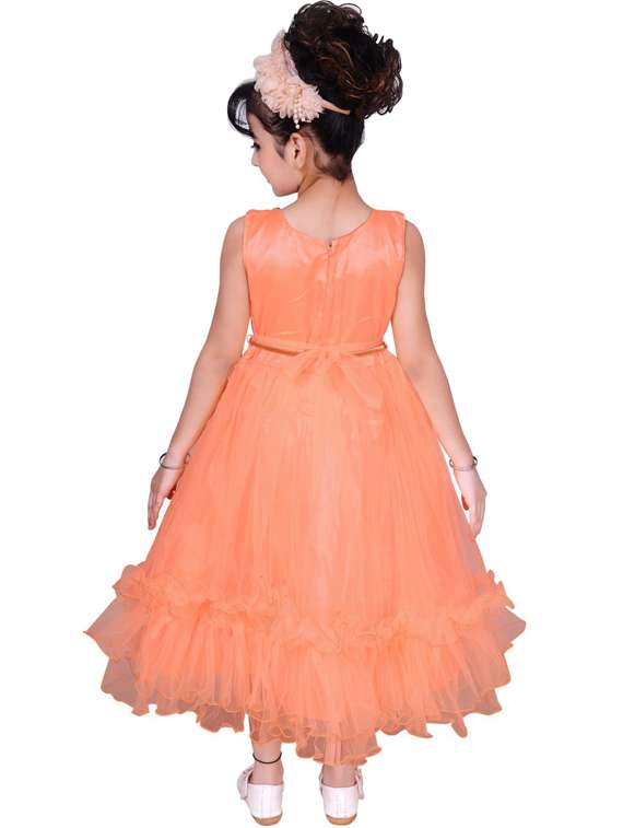 round neck embellished net frock - 19980123 -  Standard Image - 2