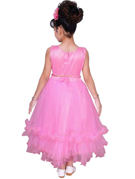 round neck embellished net frock - 19980124 -  Standard Image - 2