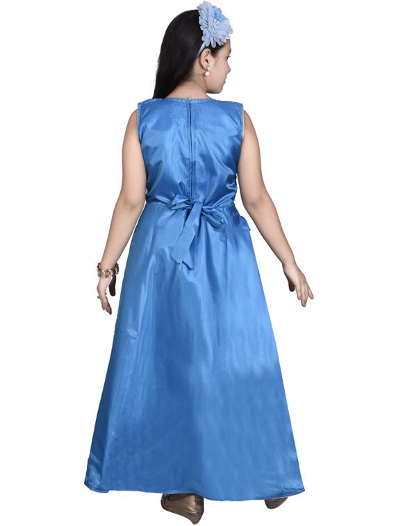 round neck printed silk frock - 19980229 - Standard Image - 2