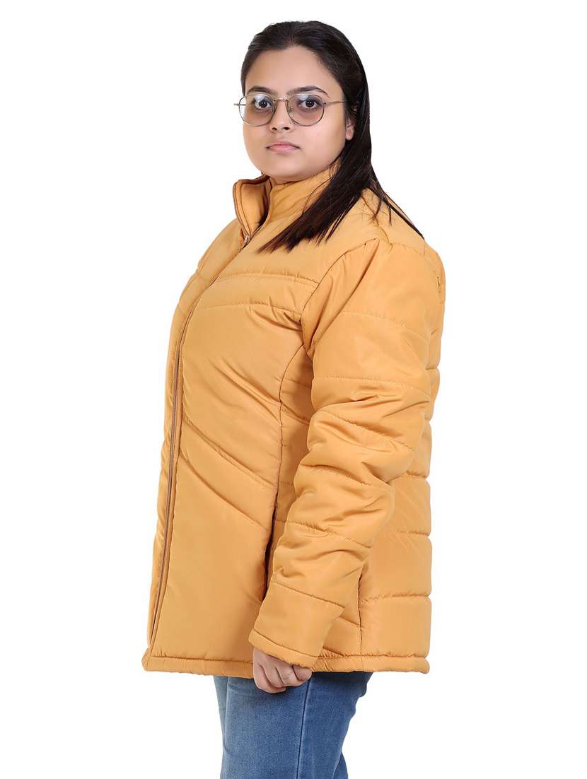 solid poly blend quilted & padded jacket - 19981021 -  Standard Image - 2
