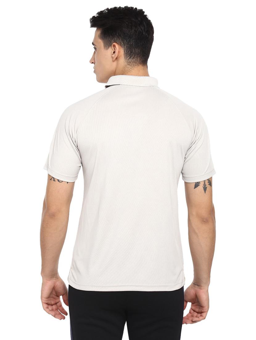 white solid short sleeve polo t-shirt - 19981531 - Standard Image - 2