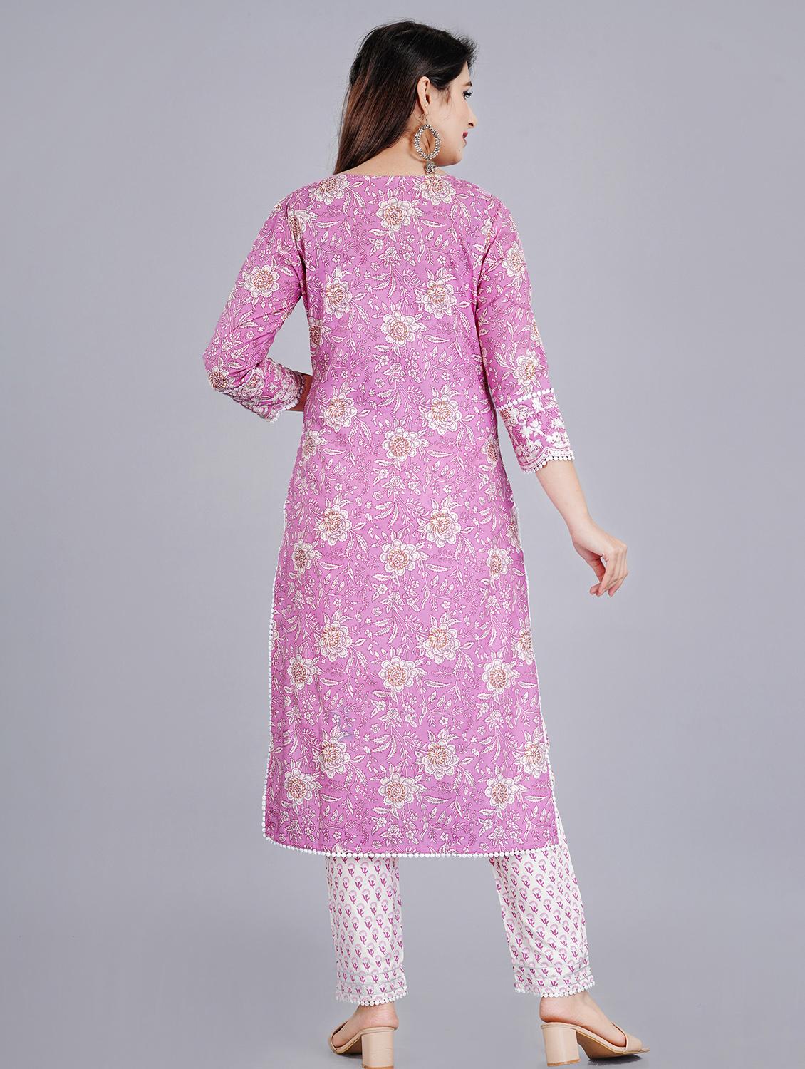 embroidered kurta pant set - 19983279 - Standard Image - 2