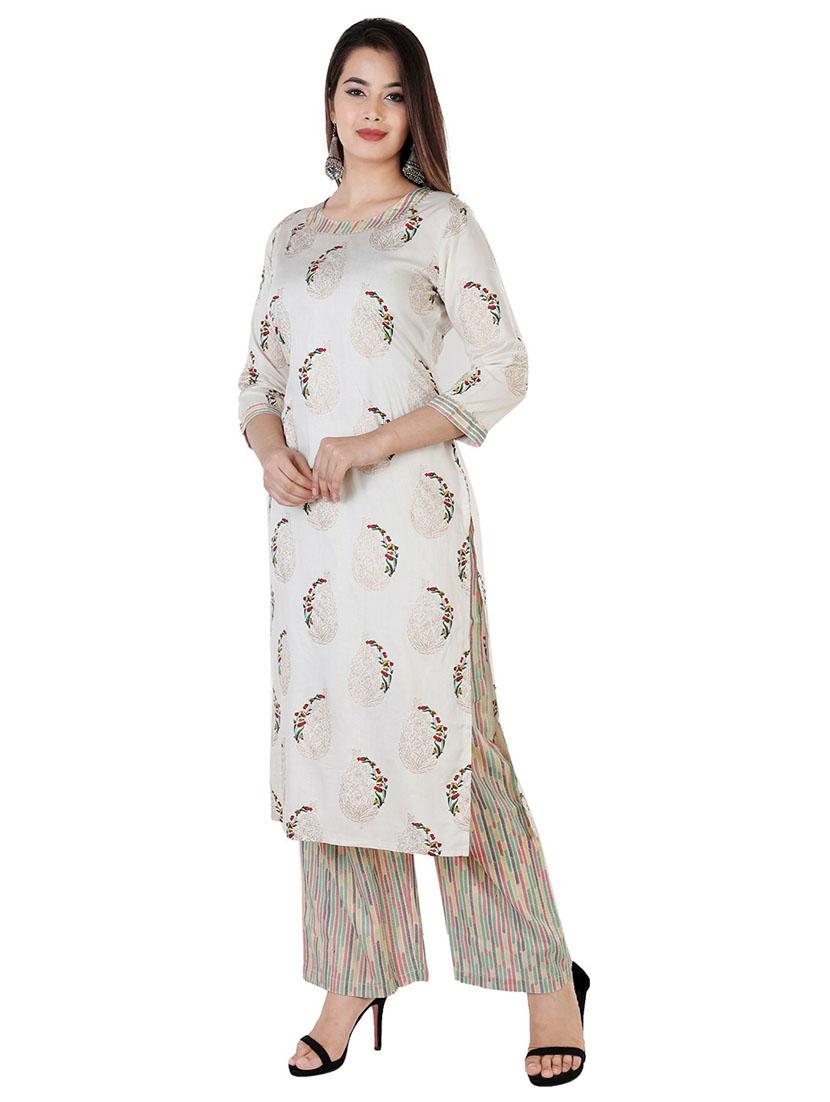 printed kurta palazzo set - 19983312 - Standard Image - 2