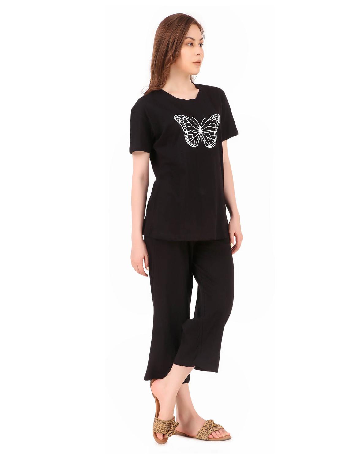 round neck printed nightwear pyjama set - 19984690 - Standard Image - 2