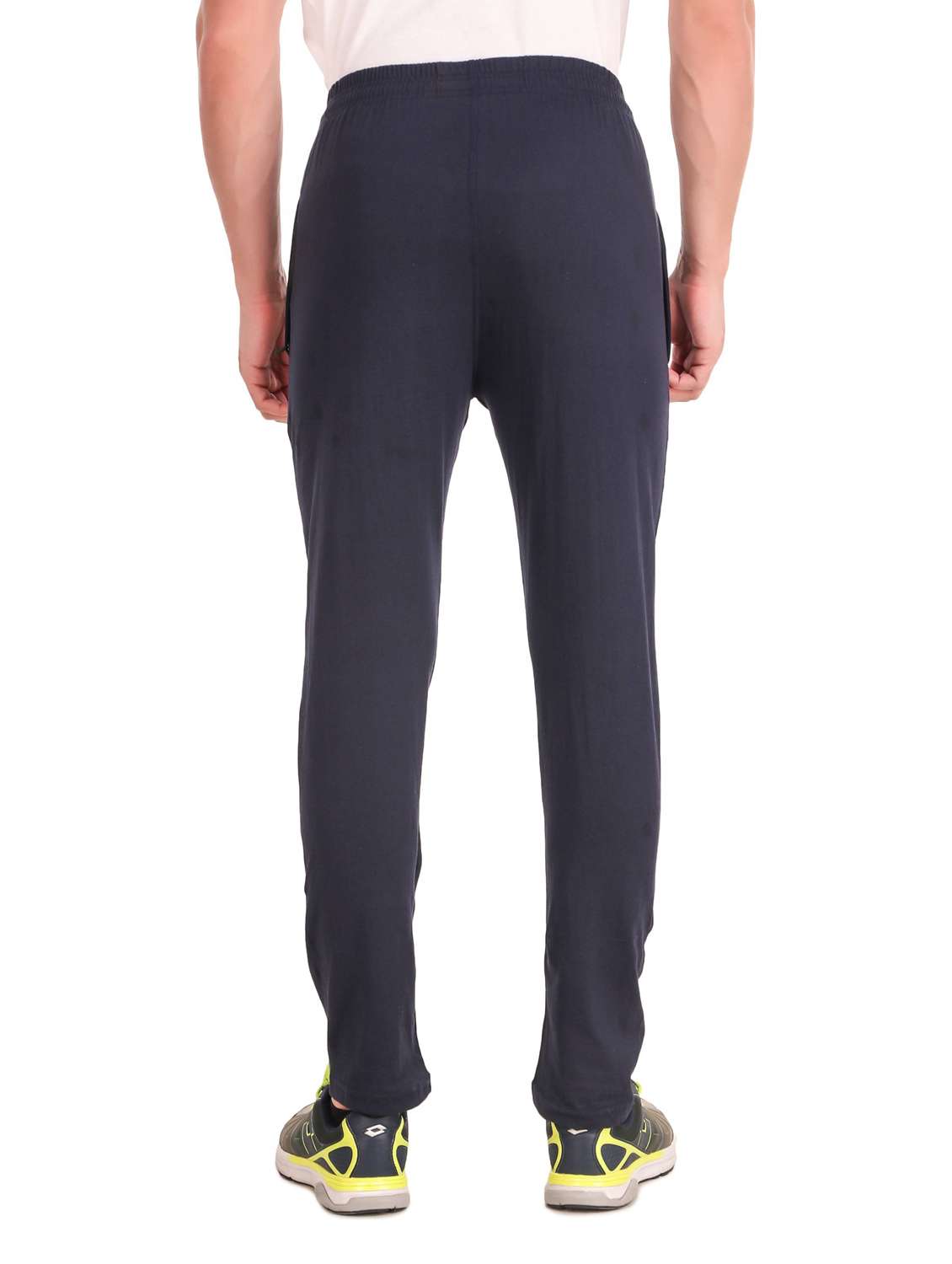 dark blue cotton  full length track pant - 19984780 -  Standard Image - 2