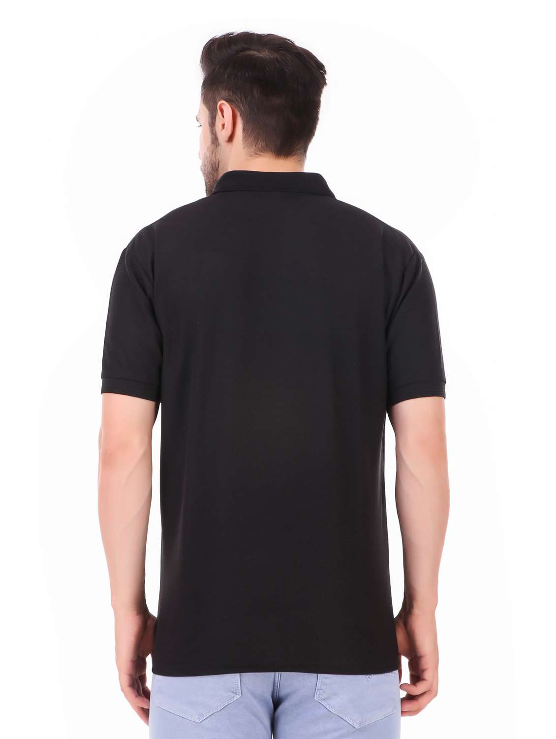 mens solid polo t-shirt - 19984815 - Standard Image - 2
