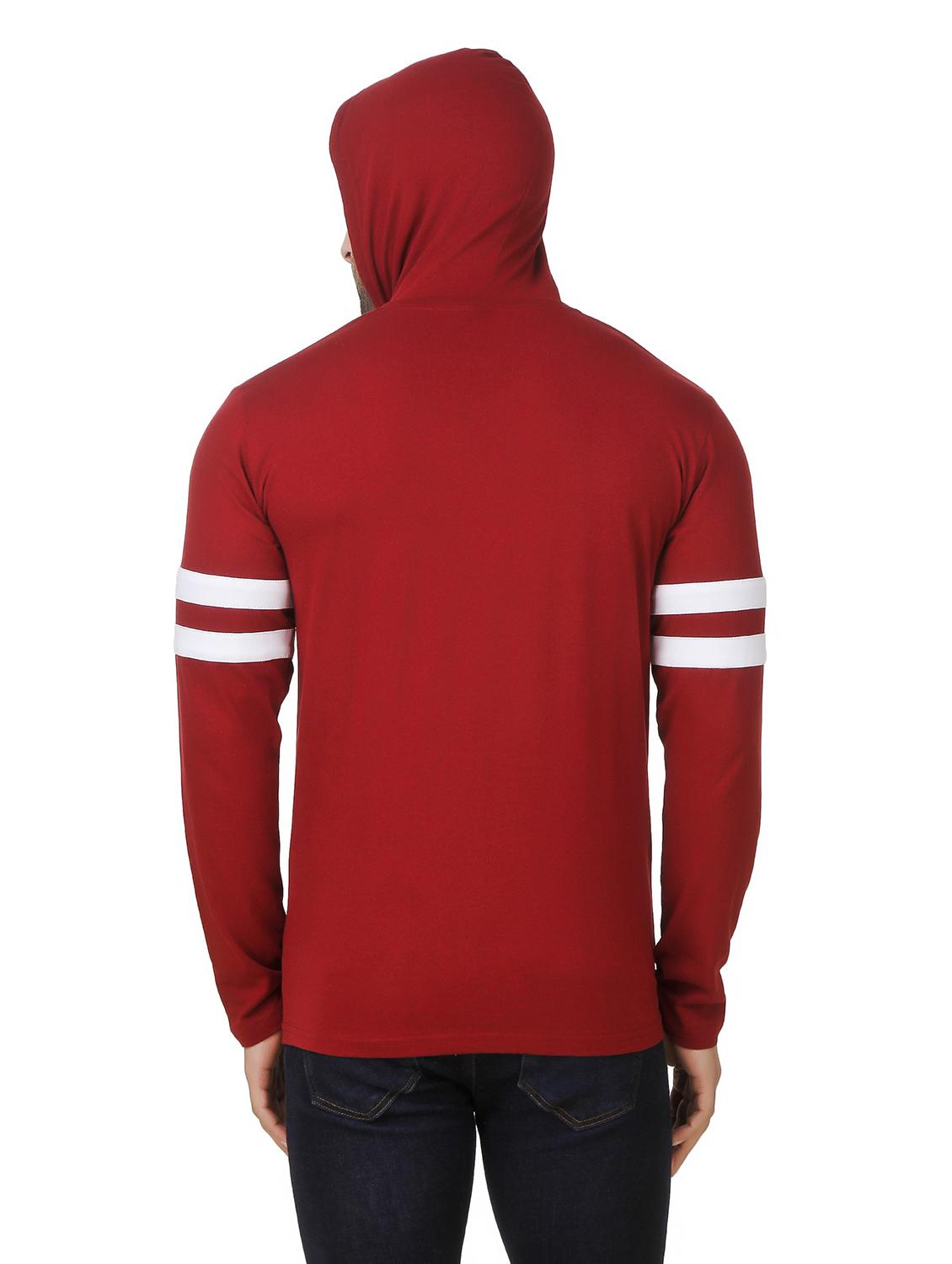 hood neck solid regular t-shirt - 19984821 - Standard Image - 2