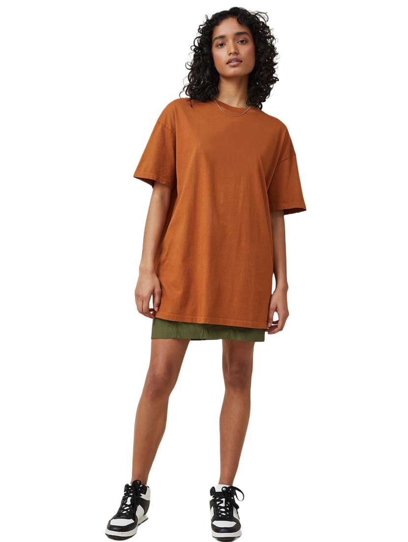 brown cotton regular tshirt - 19984978 -  Standard Image - 2