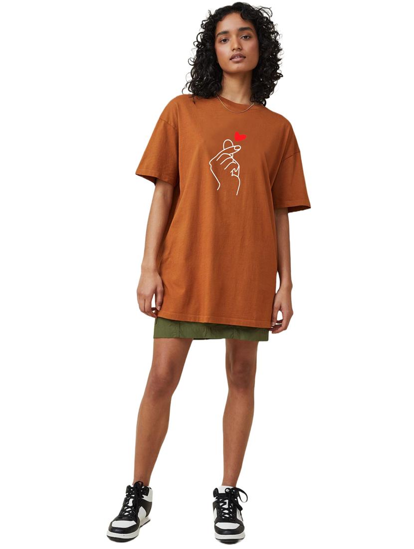 brown cotton regular tshirt - 19984979 - Standard Image - 2