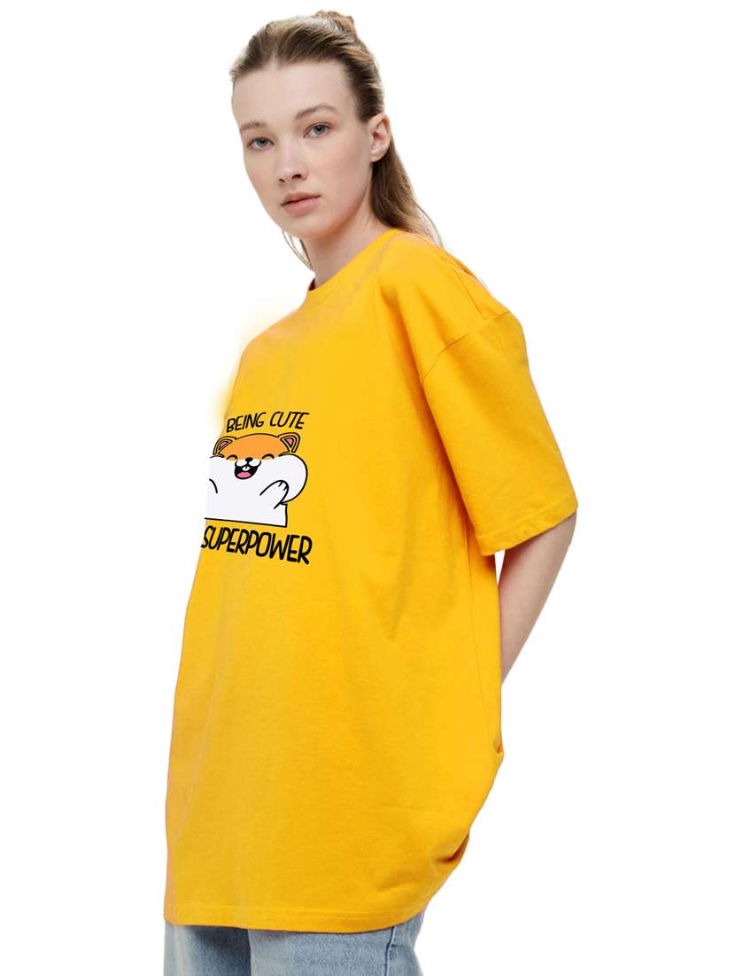 yellow cotton regular tshirt - 19985121 - Standard Image - 2