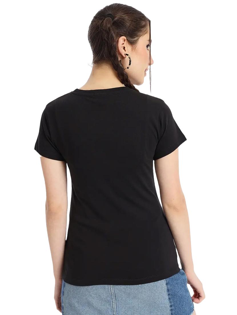 black cotton regular tshirt - 19985172 - Standard Image - 2