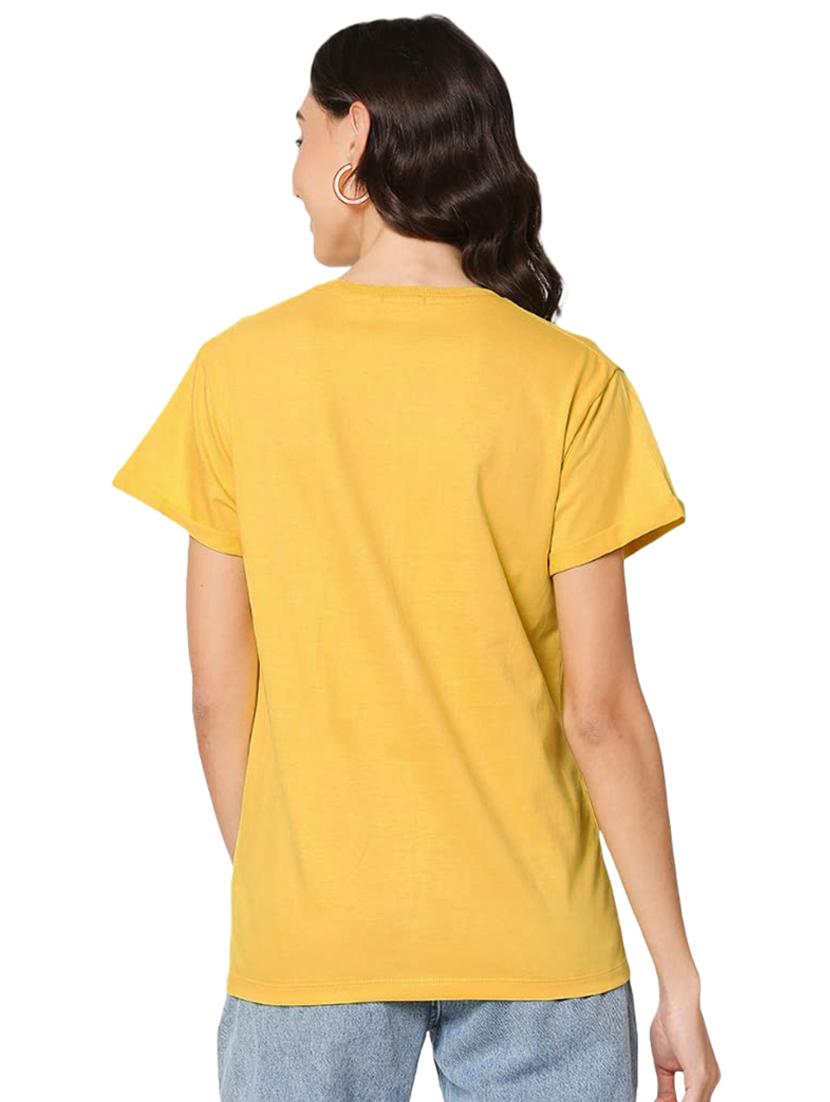 yellow cotton regular tshirt - 19985175 - Standard Image - 2