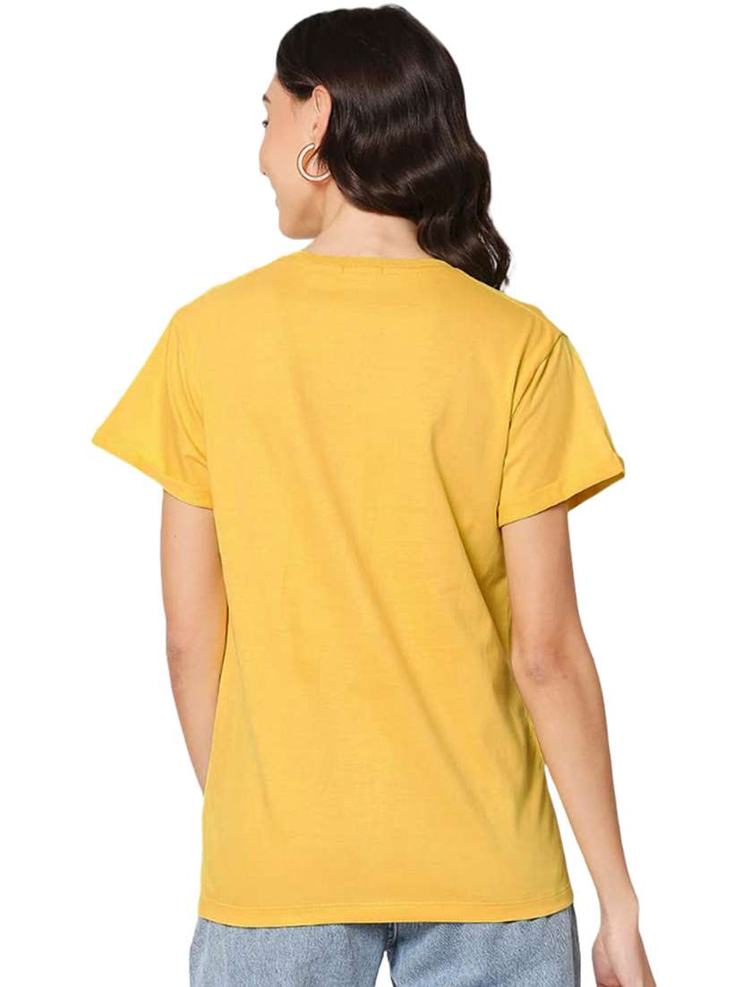 yellow cotton regular tshirt - 19985182 - Standard Image - 2