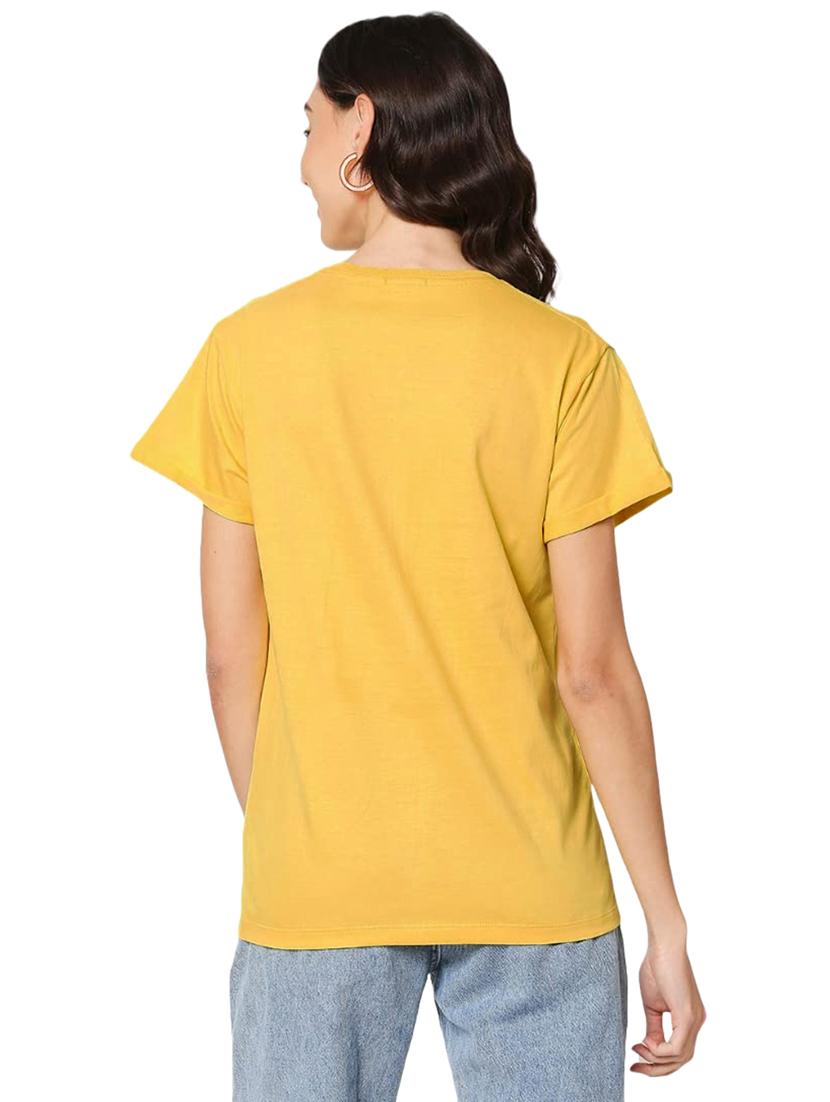 yellow cotton regular tshirt - 19985199 - Standard Image - 2