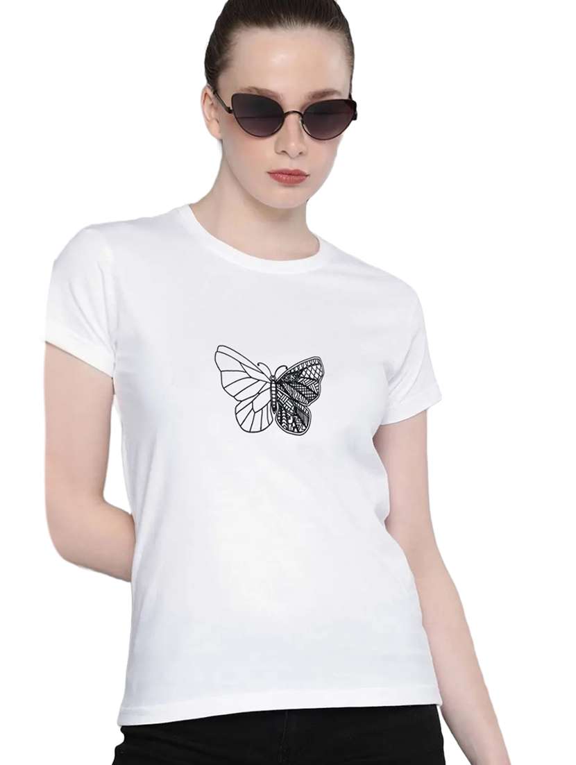 white cotton regular tshirt - 19985213 - Standard Image - 2