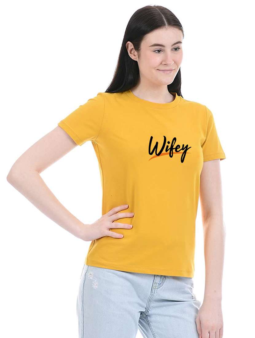 yellow cotton regular tshirt - 19985240 - Standard Image - 2
