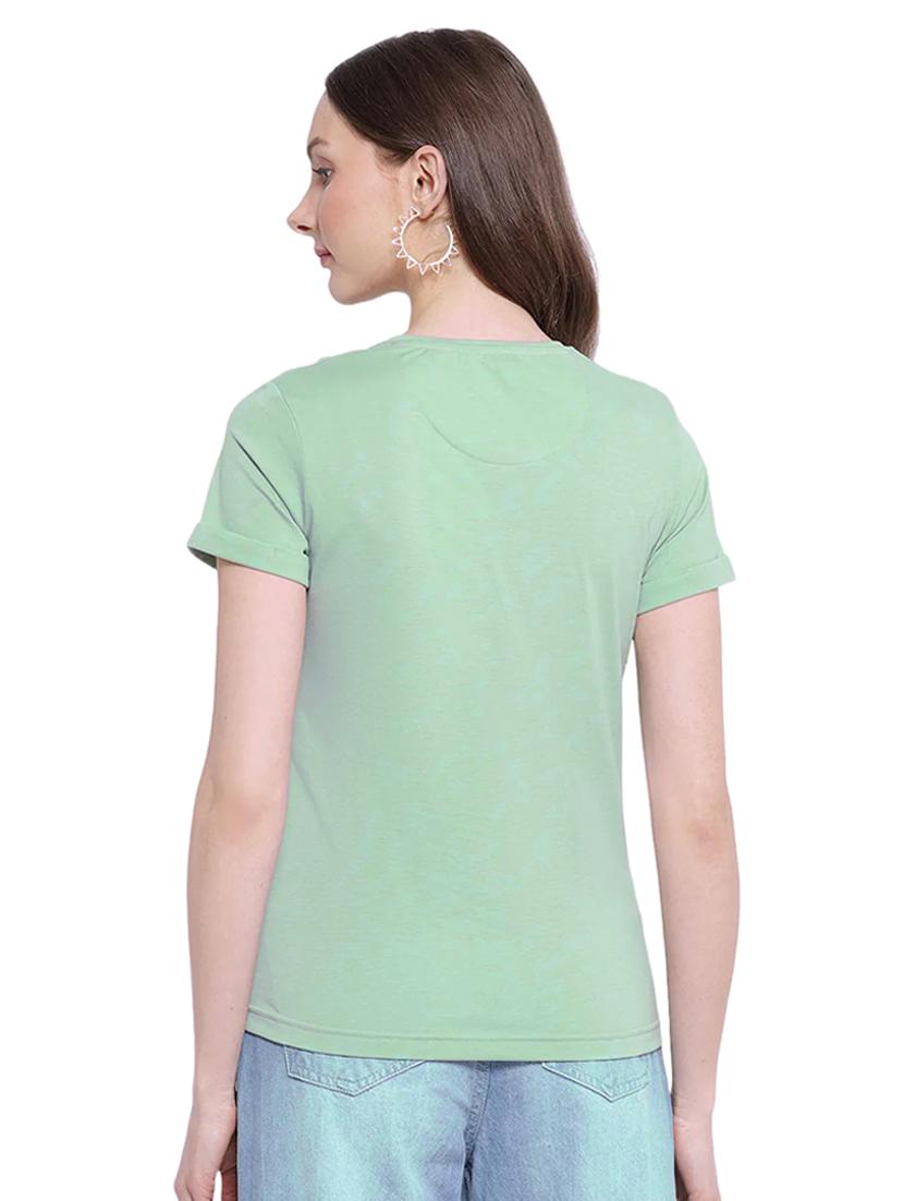 green cotton regular tshirt - 19985254 - Standard Image - 2