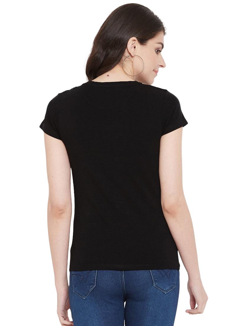black cotton regular tshirt - 19985285 - Standard Image - 2