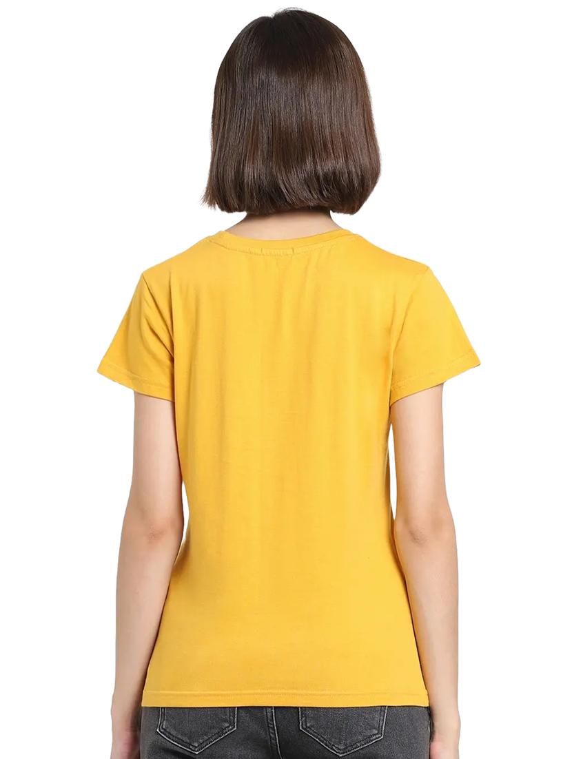 yellow cotton regular tshirt - 19985286 - Standard Image - 2