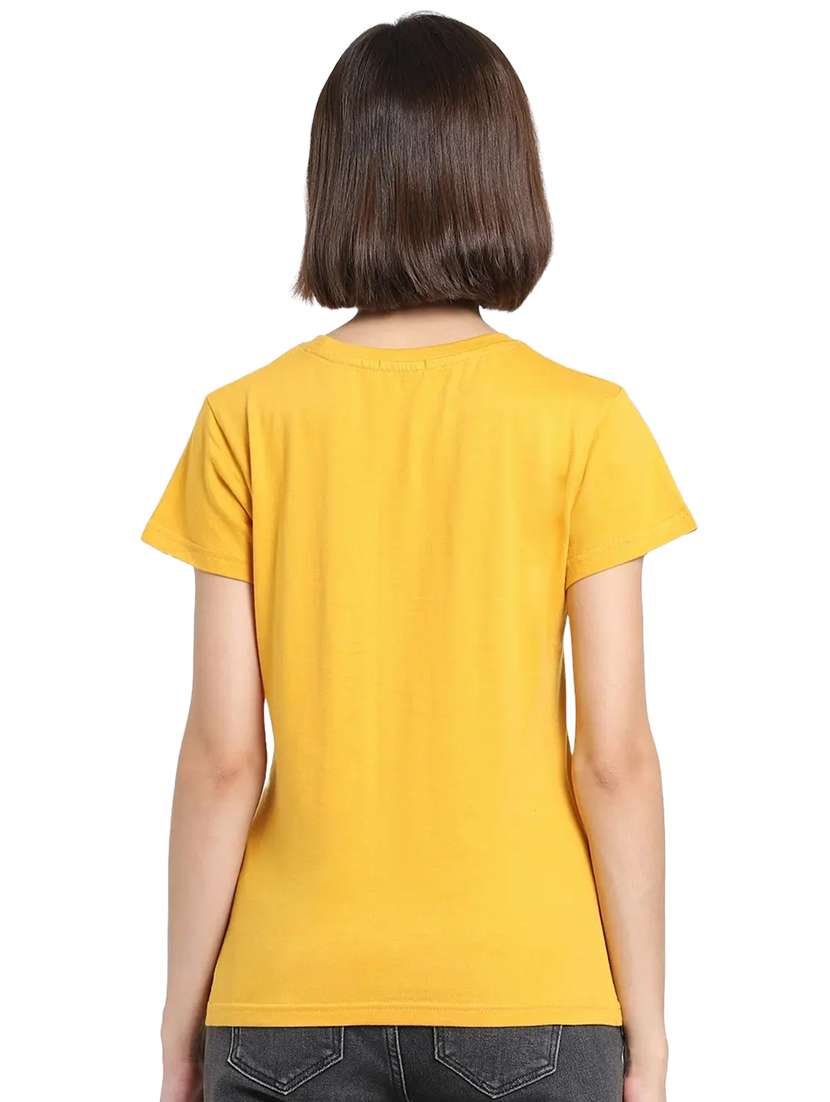 yellow cotton regular tshirt - 19985299 -  Standard Image - 2